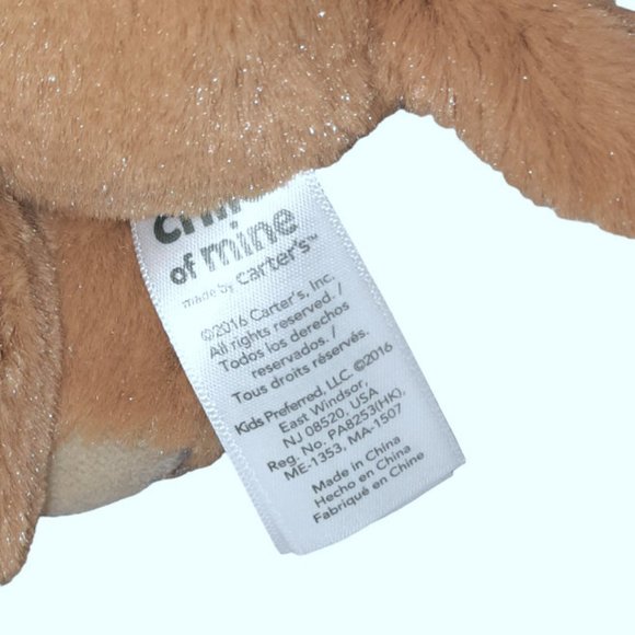 2016 Child Of Mine Carters 67173 Monkey Rattle Baby Lovey Plush BeanBag Toy 9" - Picture 6 of 7